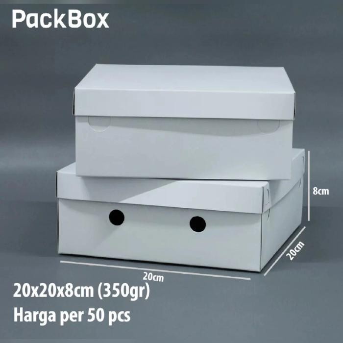 Kotak nasi putih dus polos kotak makanan