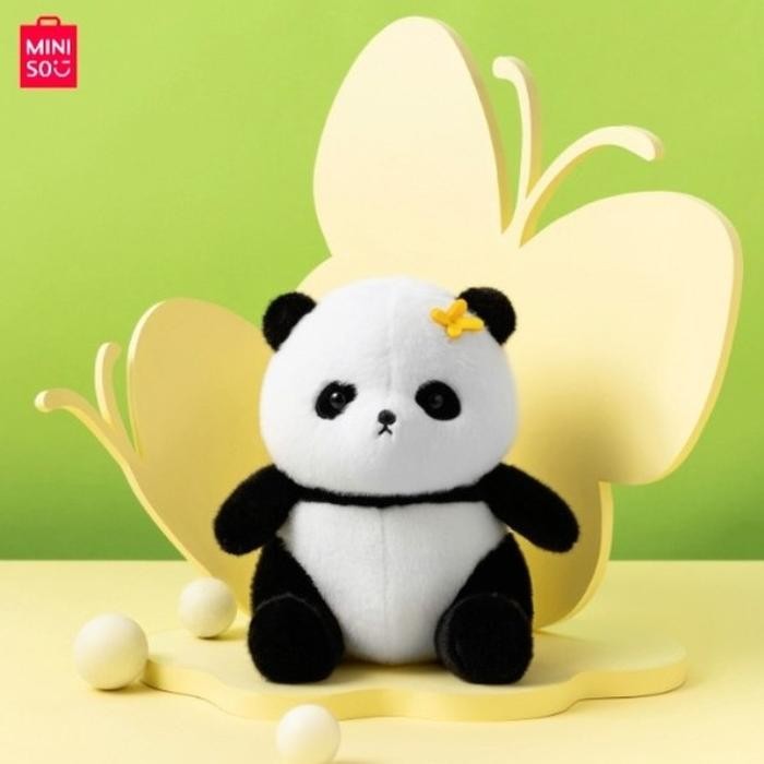 Terbaru Boneka Panda Lucu - Miniso China Panda Series Sitting Panda Plush Toy