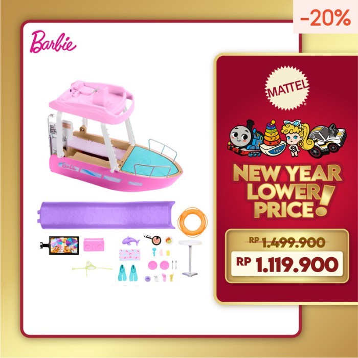 Terbaru Barbie Dream Boat Playset - Mainan Aksesoris Boneka Anak Perempuan