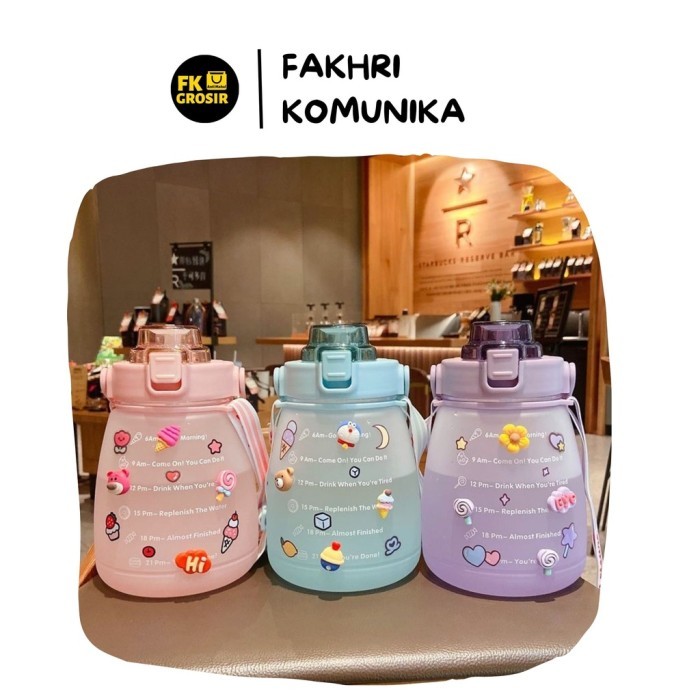 Terlaris Botol Minum VIRAL GEMOY DOFF 1,3 Liter Gradiasi Pastel