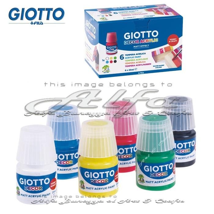 

Giotto Decor Acrylic Matt 25Ml Set 6 Colours - Cat Akrilik 6 Warna