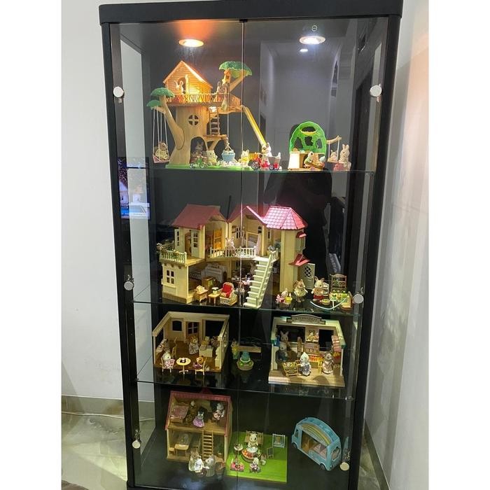 Terbaru Sylvanian Families Lemari Rak Pajang Kaca Display Showcase Boneka