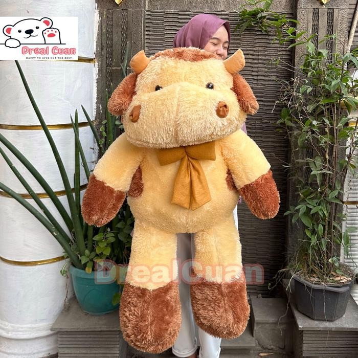 Terbaru Boneka Karakter Hewan Sapi Berdiri Besar Super Jumbo 1 Meter