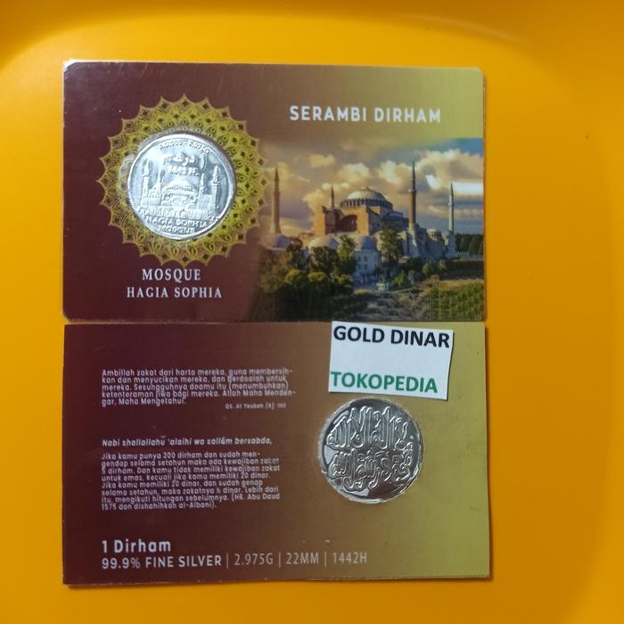 Koin Perak 1 Dirham Masjid Hagia Sophia Turki Nadir Wakala IMN Sala gr