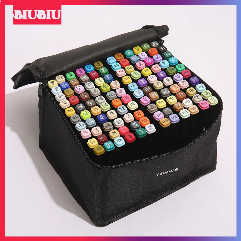

READYTouch 204/168/120 Pcs Warna Sketsa Spidol Umum General Marker Set Animation Markers