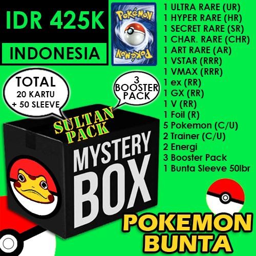 Mystery Box Kartu Pokemon Indonesia - Random Card TCG SULTAN PACK