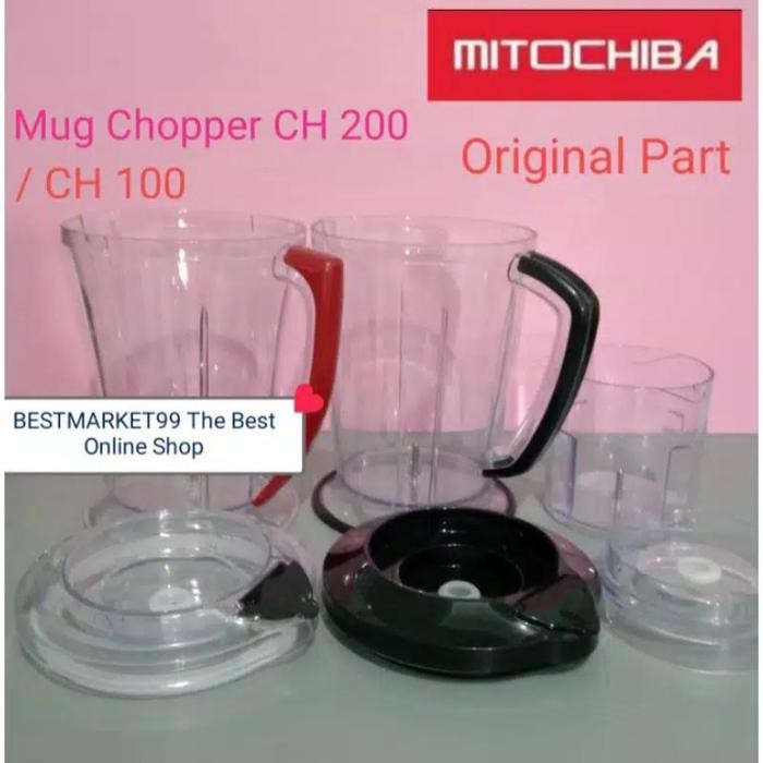 Chopper Mug Chopper Mitochiba CH 200 / CH 100 - Tutup mug 2 ltr manual tarik mini mini