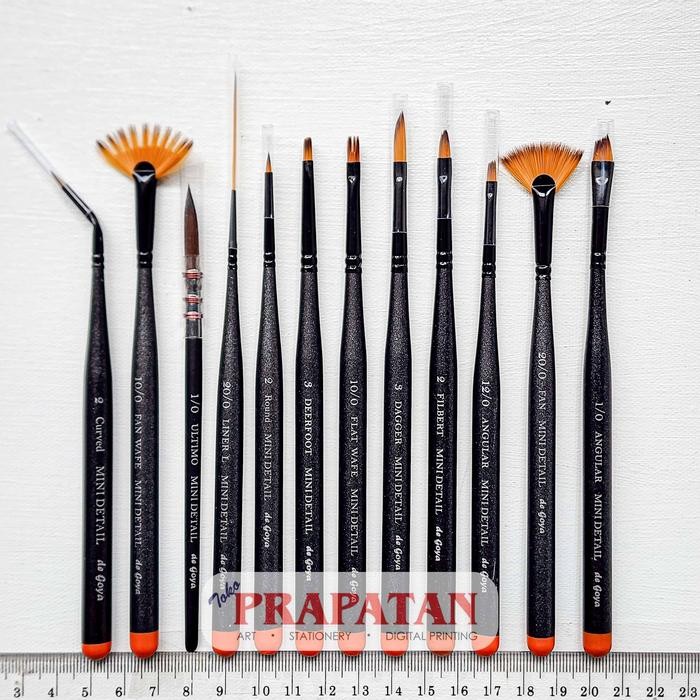 

De Goya Mini Detail Paint Brush Collection / Kuas Lukis #Gratisongkir