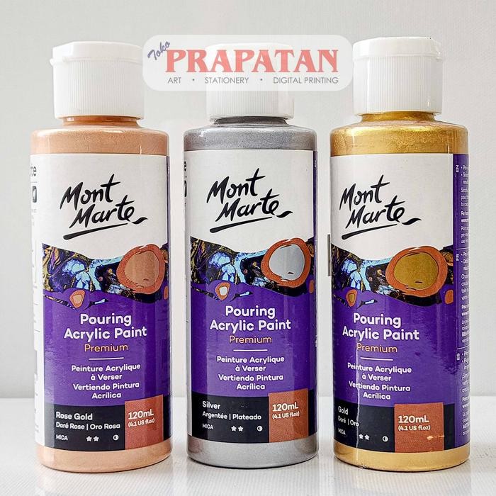 

Cat Akrilik Mont Marte Pouring 120Ml Metallic Pouring Acrylic #Gratisongkir