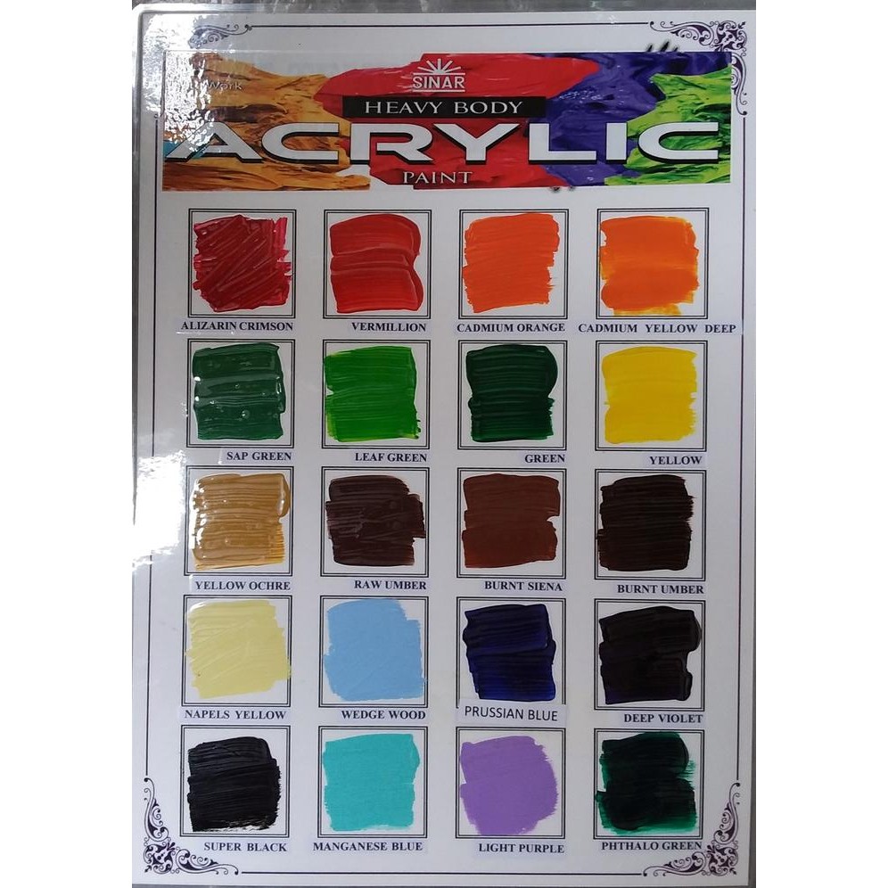 

Cat Lukis Acrylic Sinar Heavy Body / Pallet Dan Normal / Kwas 800 Ml #Gratisongkir