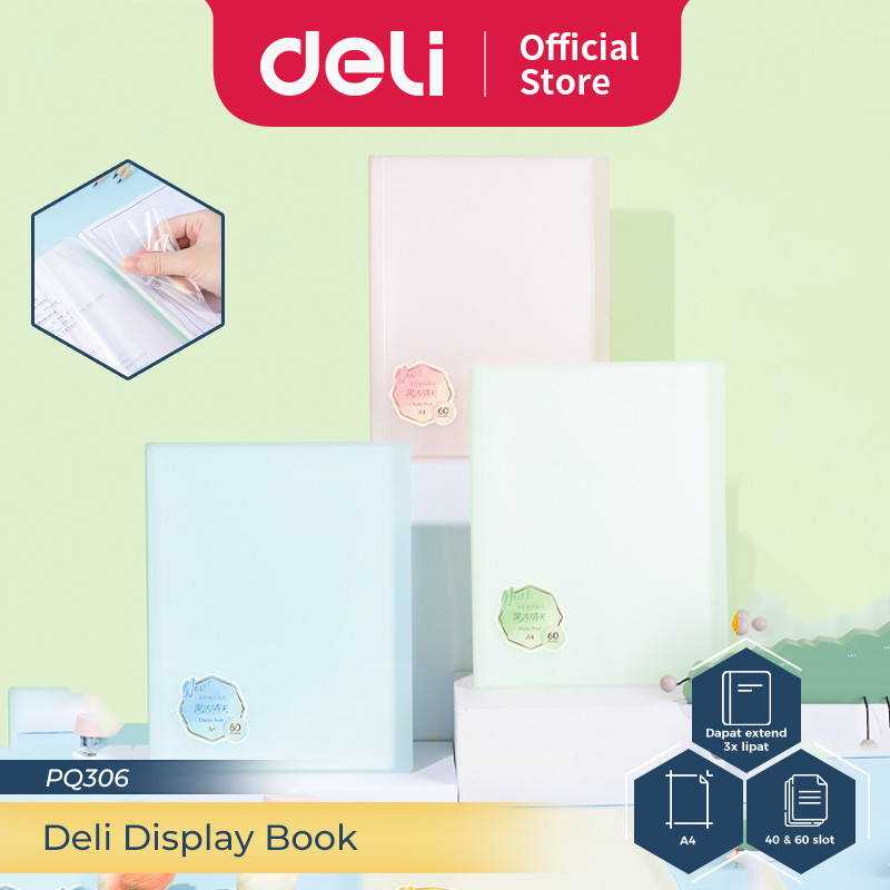 

Deli Display Book / Map Clear Holder / Document Keeper A4 40 60 Slot PQ306