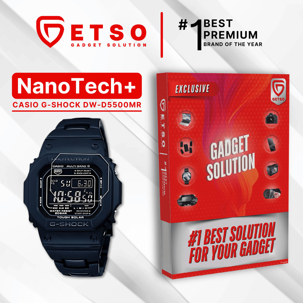 GETSO EPU BIO GENESIS Hydrogel for Casio Smartwatch G-Shock DW-D5500MR / Screen Guard (Nanotech+ 100