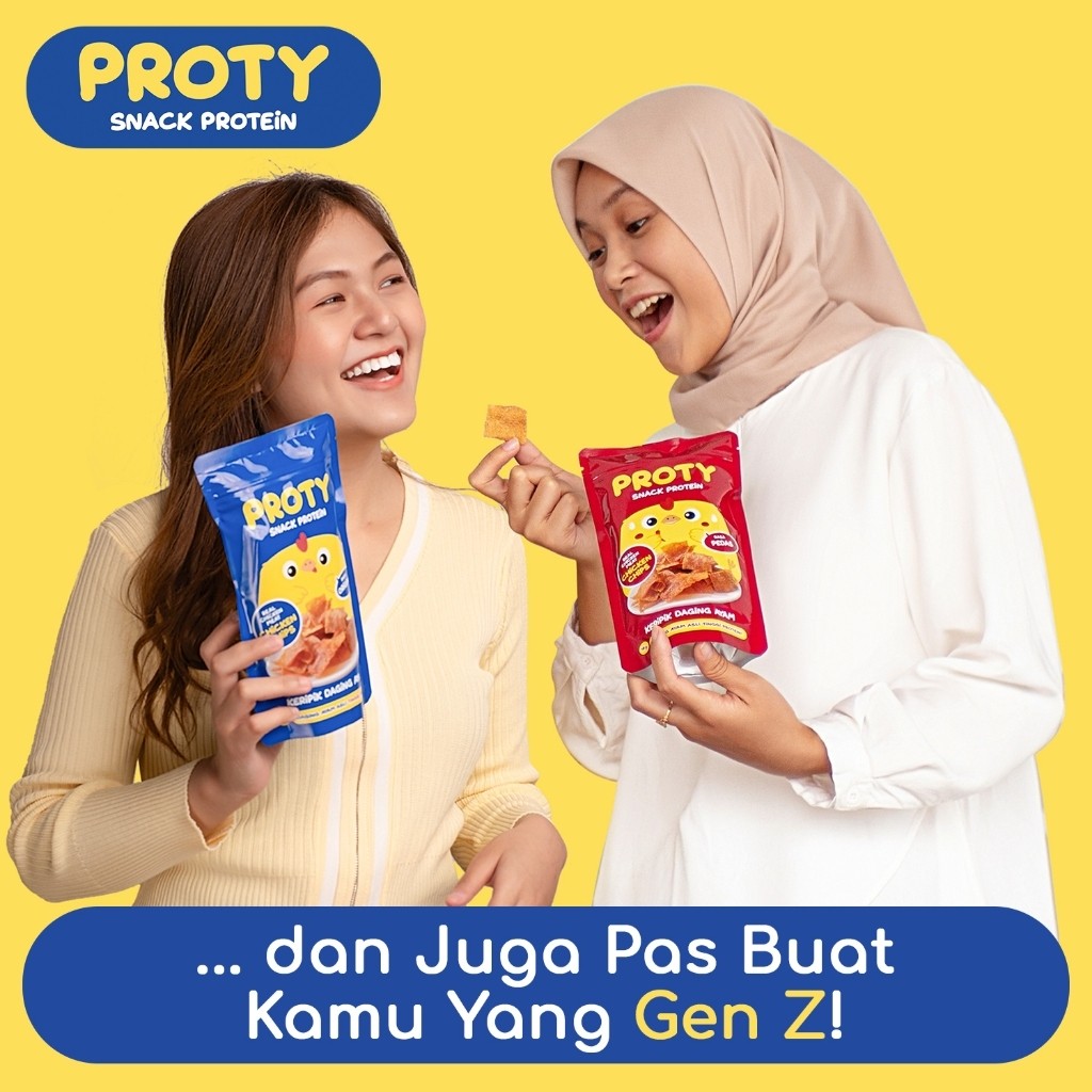 

Proty - Snack Protein - Chicken Chips - Keripik Daging Ayam Krispi - 18gr - Snack Cemilan Protein