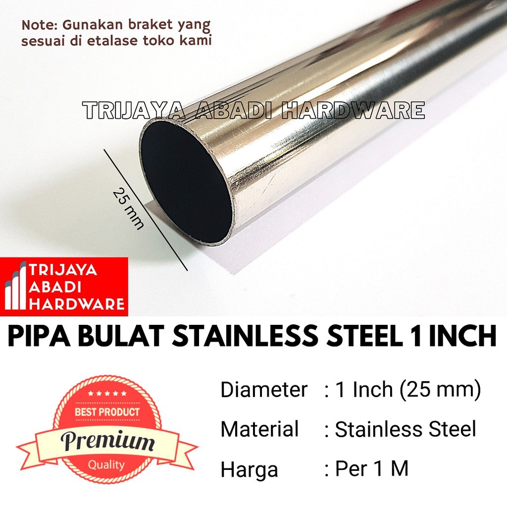 Pipa Bulat Stainless Steel 1 Inch (25mm)