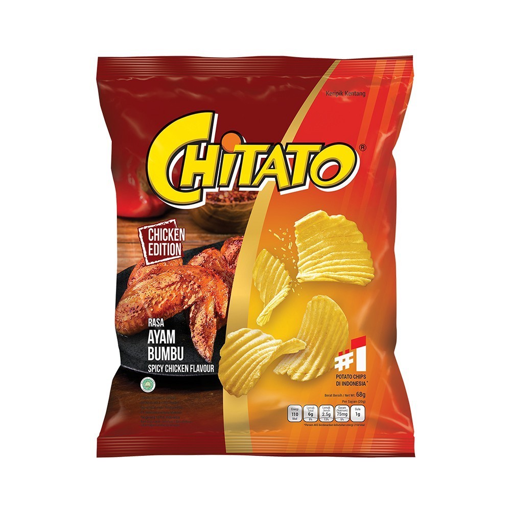 

Keripik Kentang CHITATO kemasan 68gr 6 Varian Rasa