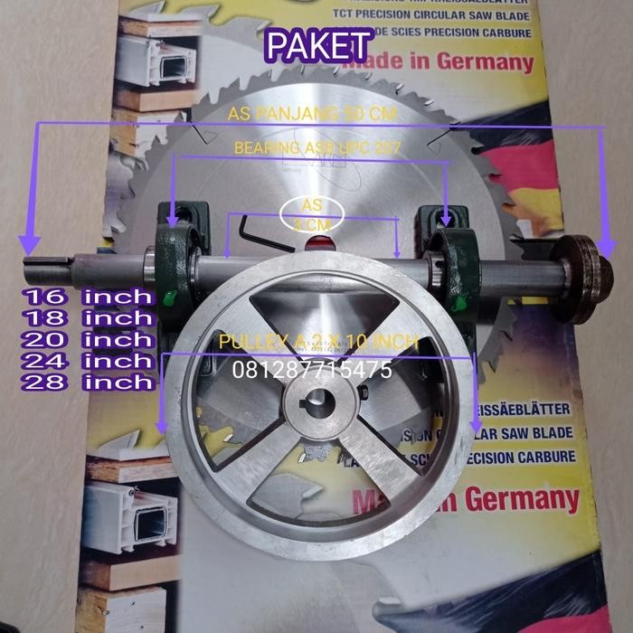 PREMIUM PAKET gergaji serkel AKM GERMANY TCT 20 in 22 T + AS panjang 50 cm