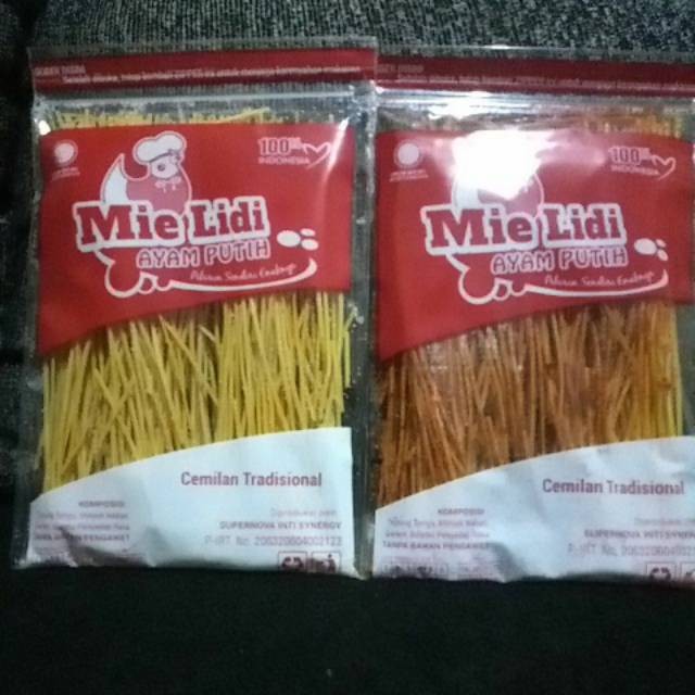 

Mie Lidi Ayam Putih Rasa Pedas Gurih & Asin Gurih, RENYAH
