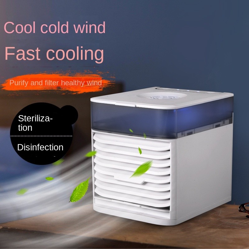 Pendingin Udara Mini AC Kipas USB 5V Kecil Portabel Kantor Rumah Meja Berdiri Air Murni Pendingin An