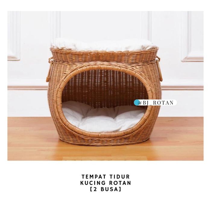 PREMIUM TEMPAT TIDUR KUCING ROTAN TEMPAT TIDUR KUCING TINGKAT