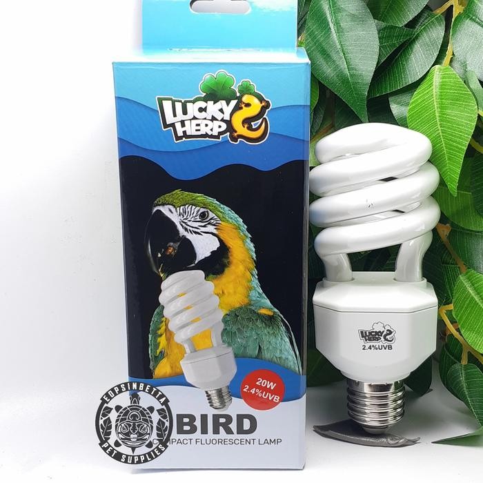 PREMIUM Lucky Herp UVB Bird Lamp 2.4% Lampu Matahari Untuk Burung