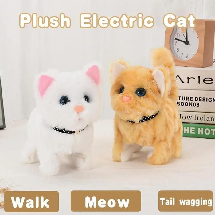PREMIUM Kucing mainan anak-anak Mainan Boneka Kucing Bergerak Mainan Mewah Listrik Kucing Bisa