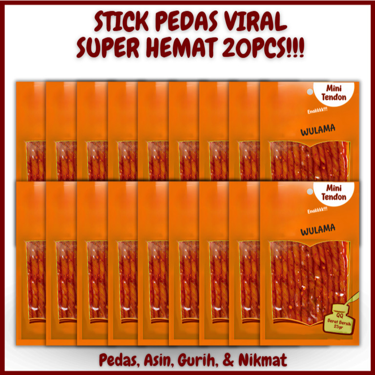 

Stick Pedas Asin Gurih Nikmat Super Hemat 20pcs Termurah!!!