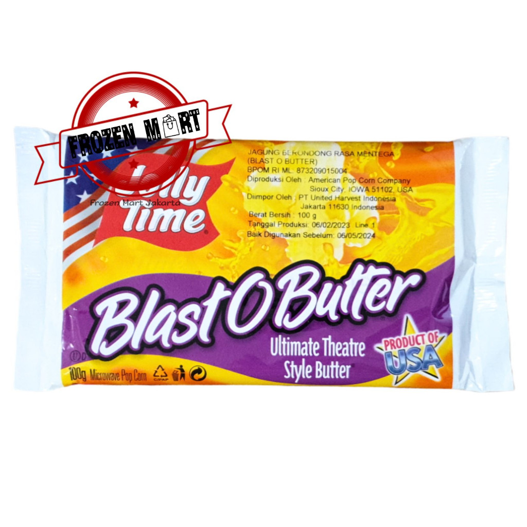 

JOLLY TIME Popcorn Blast O Butter / Pop Corn Mentega Premium 100Gr