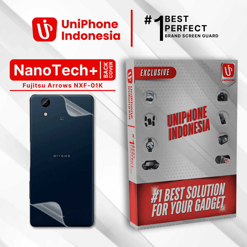 UniPhon EPU BIO GENESIS Hydrogel for Fujitsu Arrows NX F-01K / Back Cover Guard (Nanotech+ 100% Recy