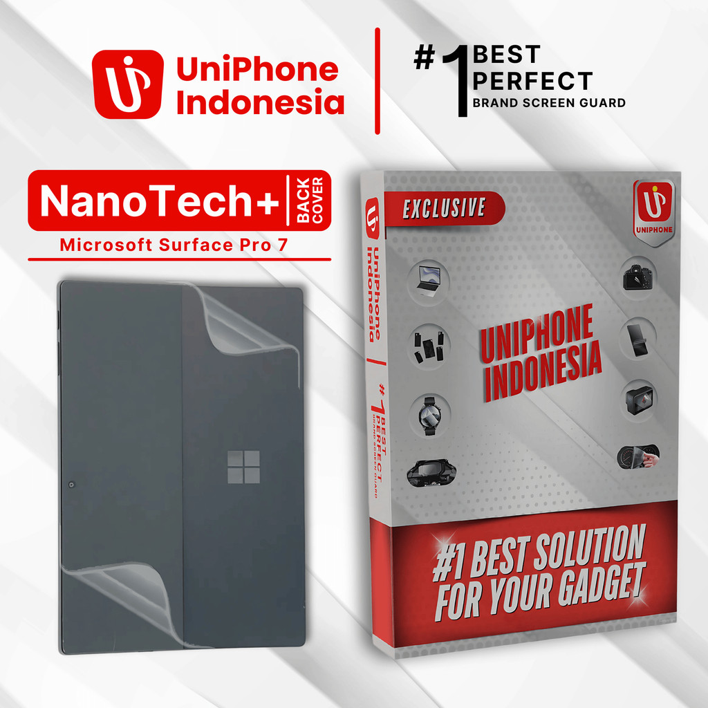 UniPhon EPU BIO GENESIS Hydrogel for Microsoft Surface Pro 7 / Back Cover Guard (Nanotech+ 100% Recy