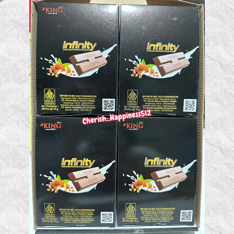 

1 Kotak isi 4 Pack dKing Bonibol BisCo, Cashew, Hazelnut, Kurma, Peanut & Infinity