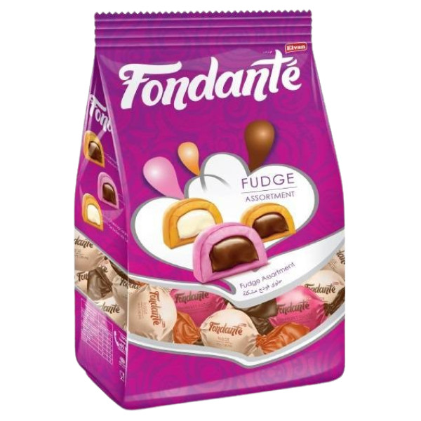 

Elvan Fondante Fondant Fudge Assortment Chocolate Eclairs Caramel Toffee Milk Cream 350g