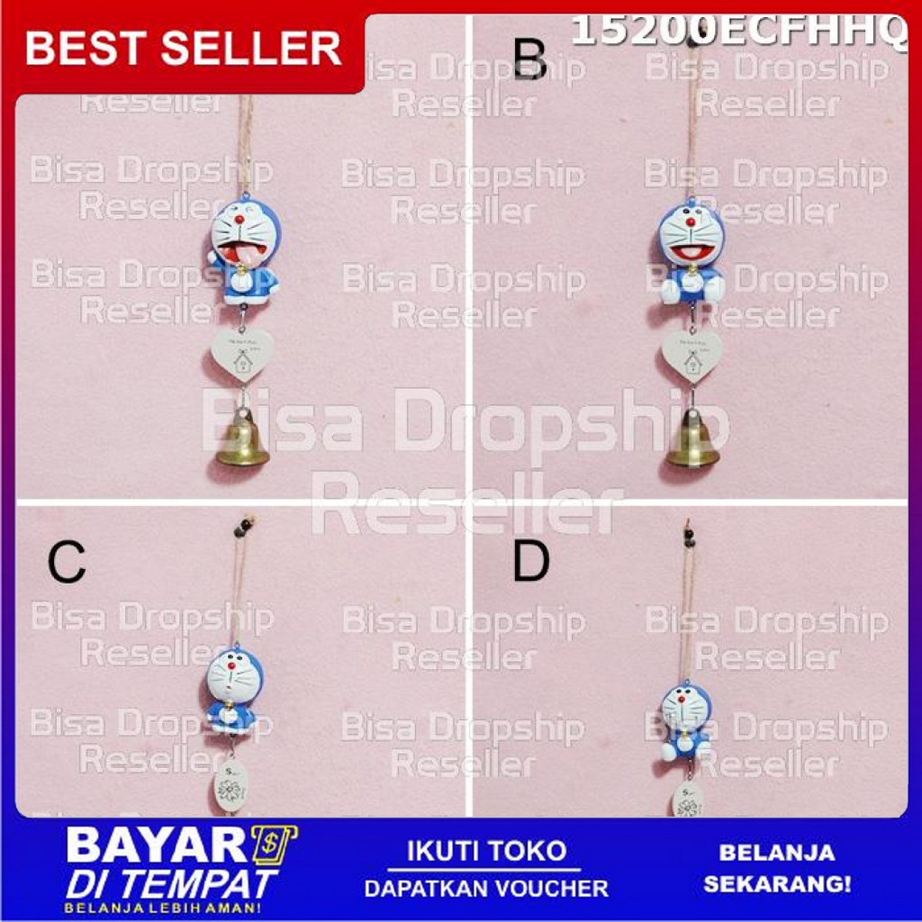 FREE ONGKIR GANTUNGAN BEL BELL LONCENG PINTU KAMAR BIRU 15200 BISA COD