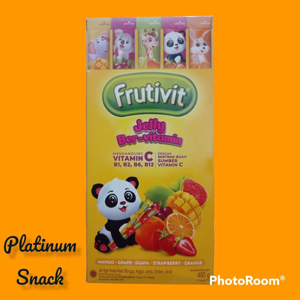 

Frutivit Jelly Bervitamin 400 g NEW PRODUCT MAYORA 20 Stik @ 20 g