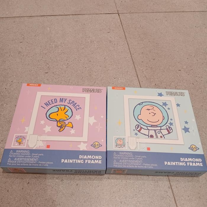 Terlaris Bingkai Lukisan Berlian - Miniso Snoopy the Little Space Explorer Collection Diamond