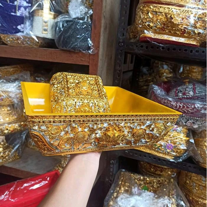 Bokor kotak melamin 30cm dan fiber 28cm bokor kundangan kebutuhan rumah work