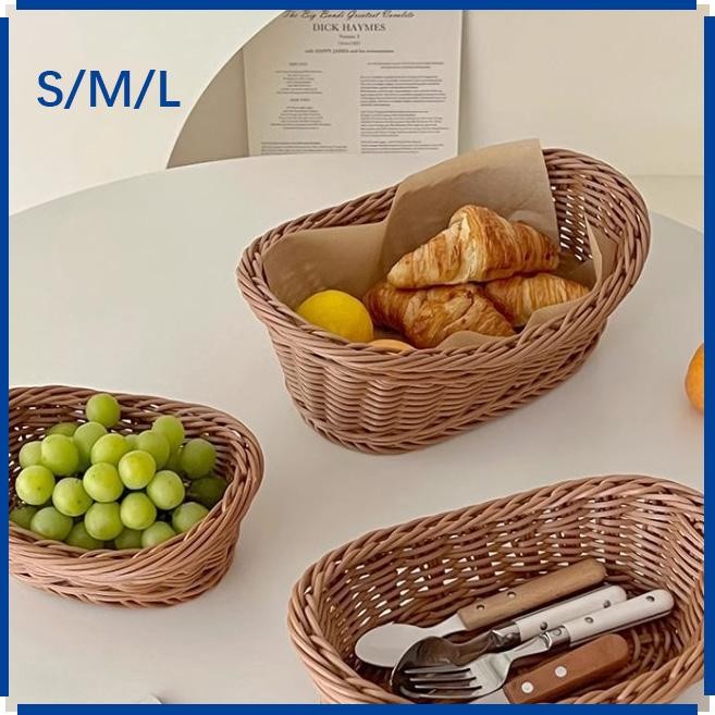 Keranjang Rotan Oval Anyaman Tangan/Keranjang Buah Anyaman Rotan/Keranjang Buah Keranjang Roti