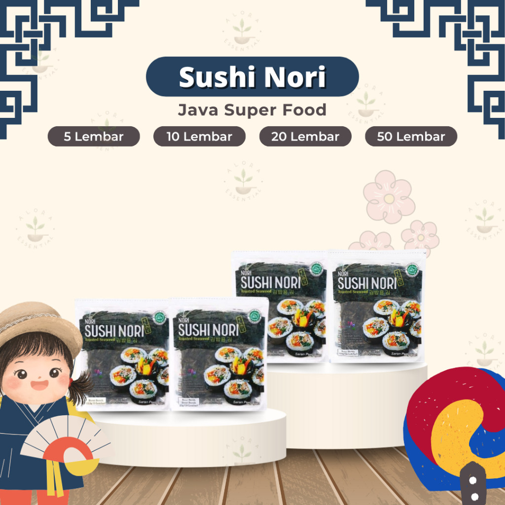 

JAVA Sushi Nori - Rumput Laut Kering Lembar Halal - Sushi Nori
