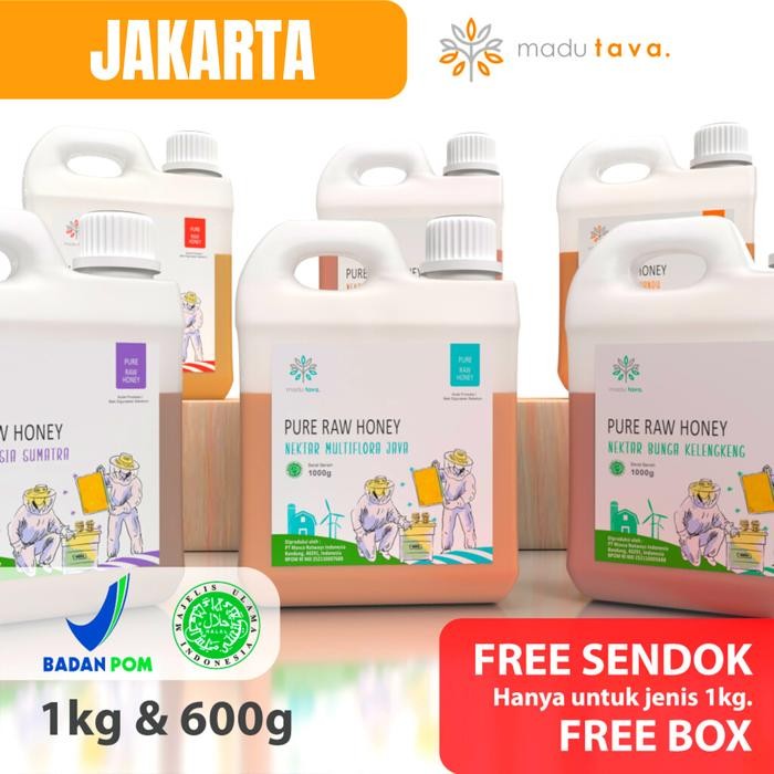 

Caraka.store1 Madu Murni Asli Tava 1kg Nektar Bunga 100% Pure Raw Honey Sarang Alami