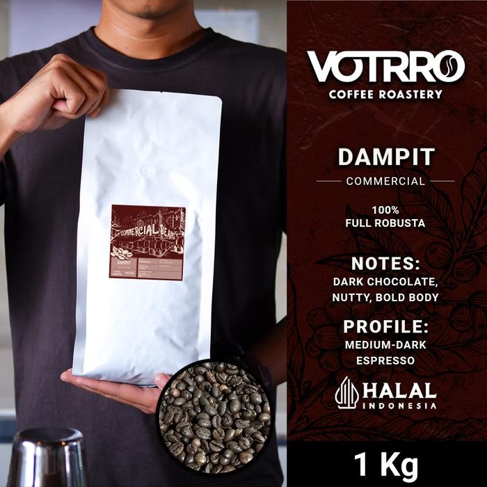 

Caraka.store1 VOTRRO Biji Kopi Bubuk 100% Full Robusta Dampit Roasted Commercial - BEST PRICE