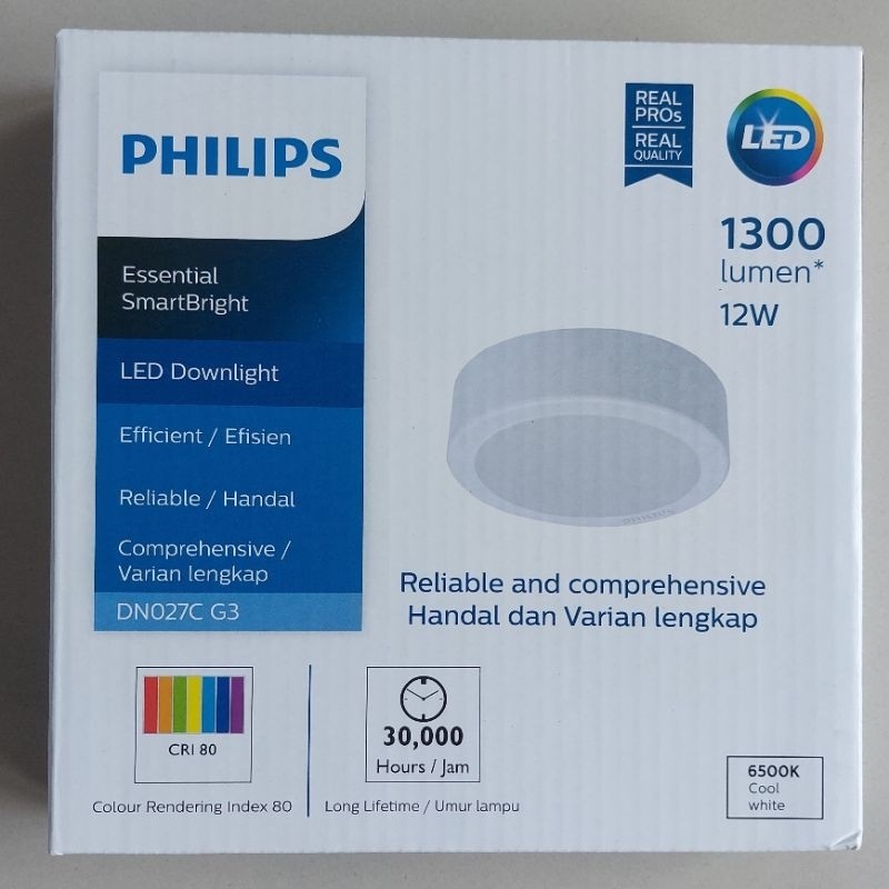 LAMPU PHILIPS LED DOWNLIGHT OUTBOW DN027C G3 9 12 15 19 W WATT CAHAYA PUTIH NETRAL DAN KUNING WARM