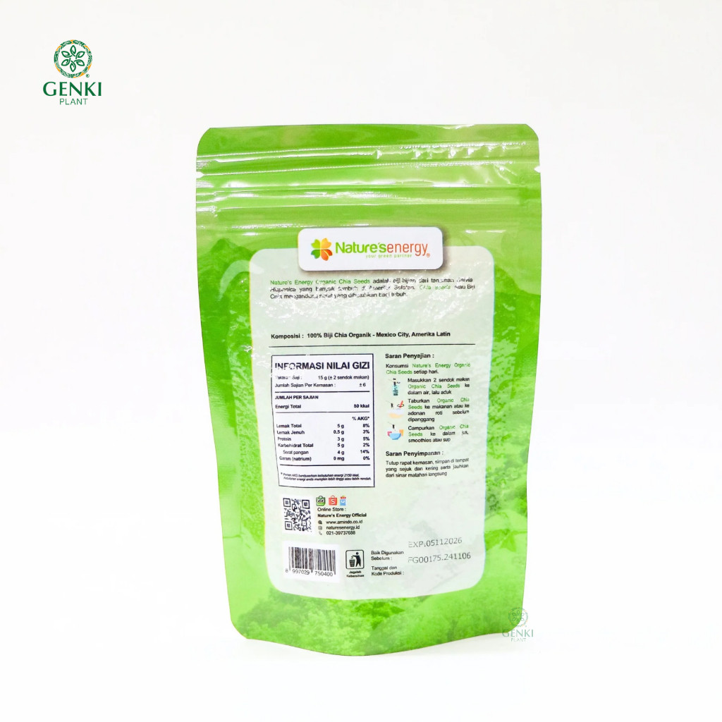 

Nature`s Energy Organic Black Chia Seed - 100 g