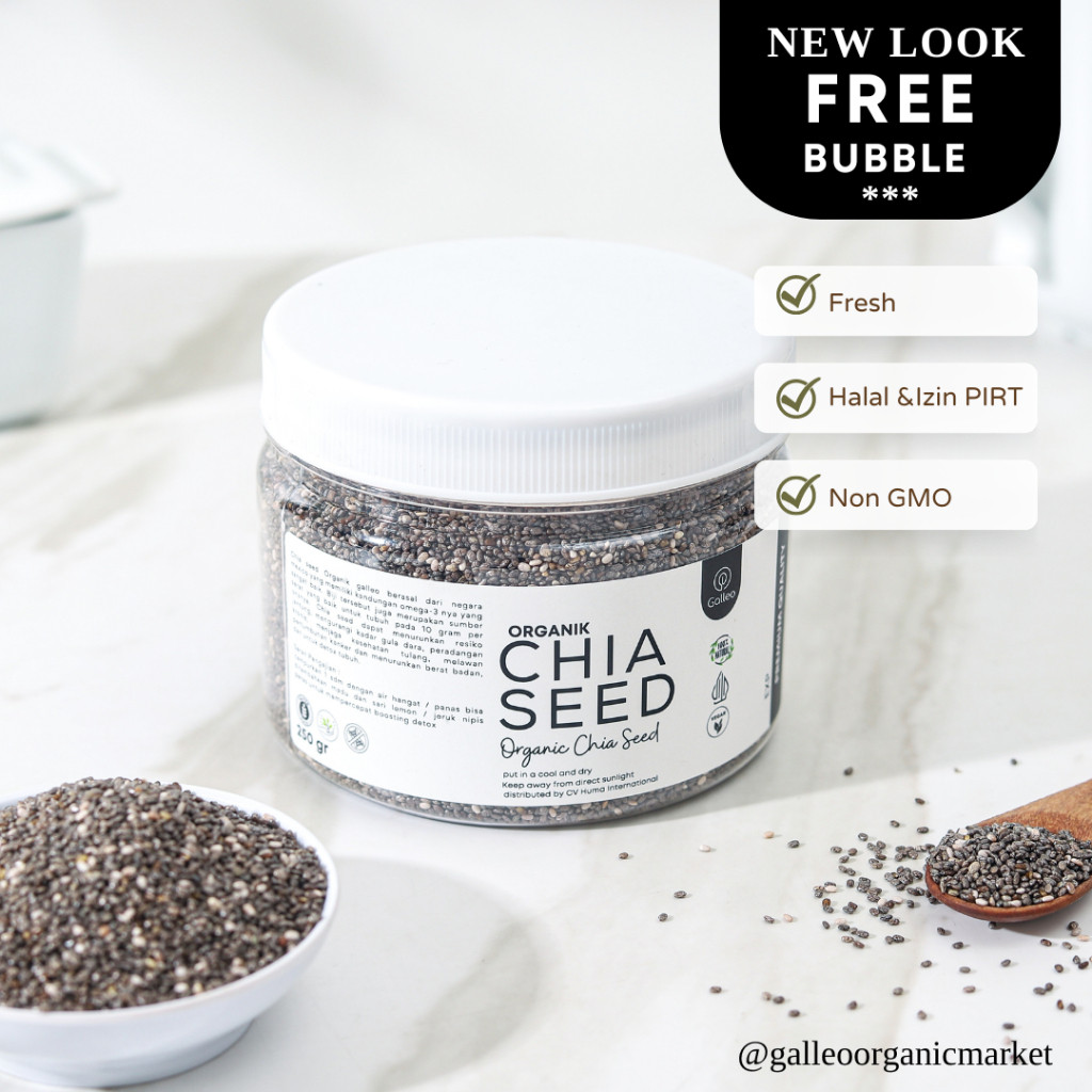 

Biji Chia Seed /CHIA SEEDS ORGANIC Premium High Quality Jar Small