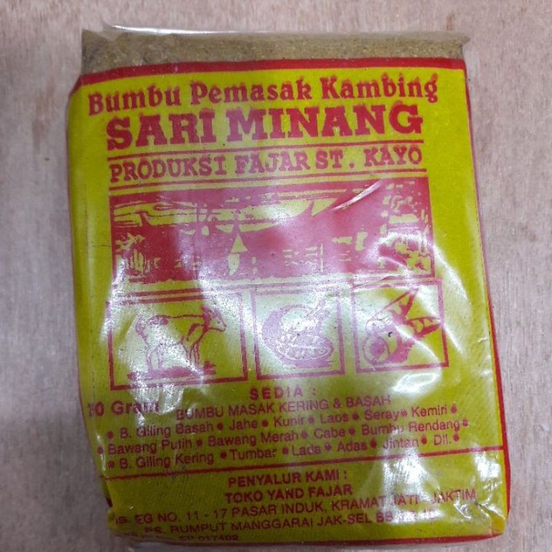

Bumbu Kambing Sari Minang 250 gr