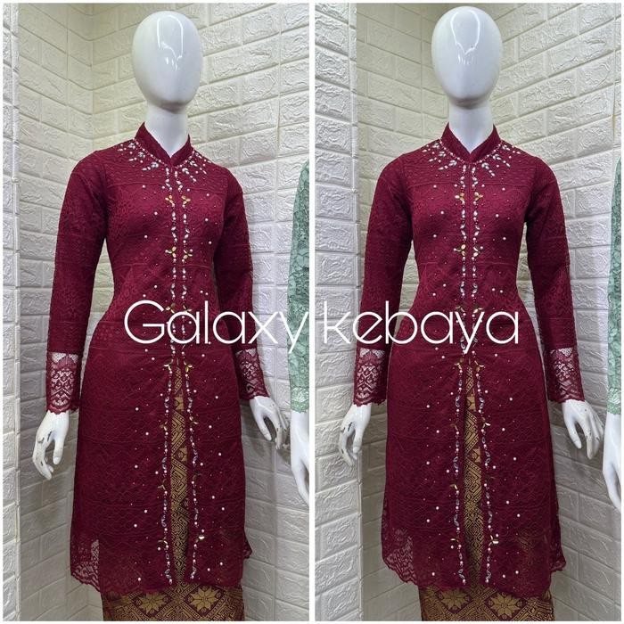 KEBAYA DANIA /KEBAYA SHANGHAI PAYET FULL FURING /KEBAYA PAYET Baju Brokat Tunik Panjang