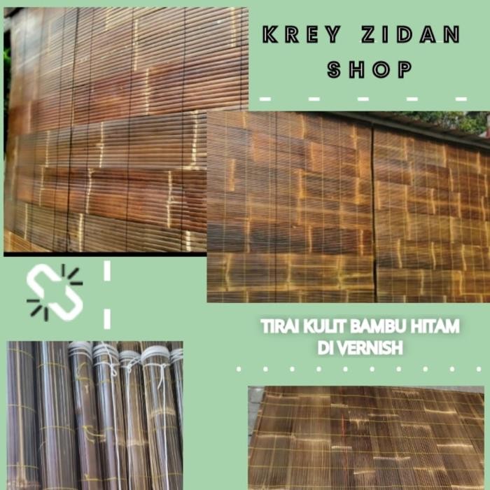 tirai krey bambu vernish ukuran 2x3
