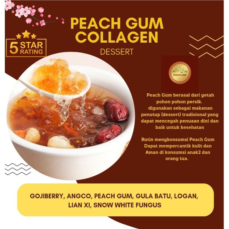 

PEACH GUM KOMPLIT COLLAGEN HEALTHY DESSERT / PAKETAN PEACH GUM