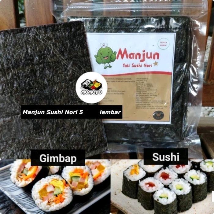 

JTTOP" MANJUN NORI HALAL SEAWEED RUMPUT LAUT KOREA YAKI SUSHI GIMBAP