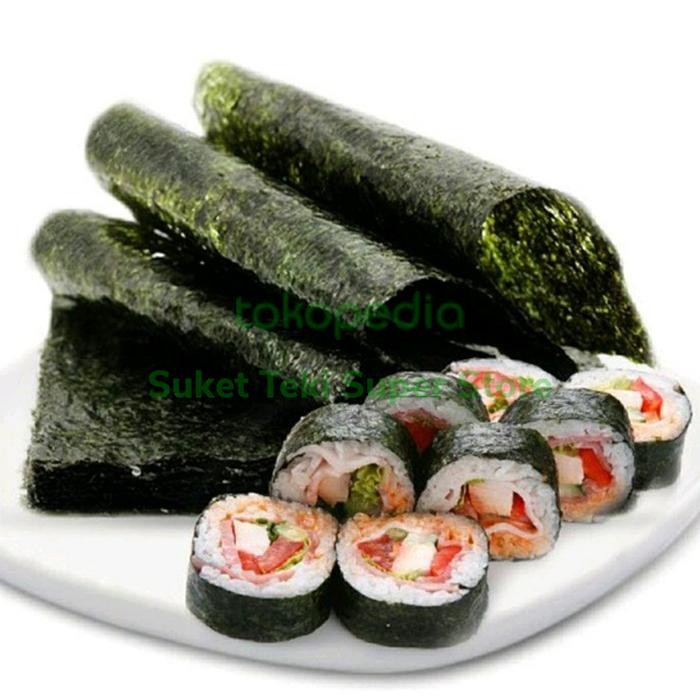 

JTTOP" TOKINORI SUSHI KIMBAP NORI HALAL 10 LEMBAR RASA ROASTED SEAWEED
