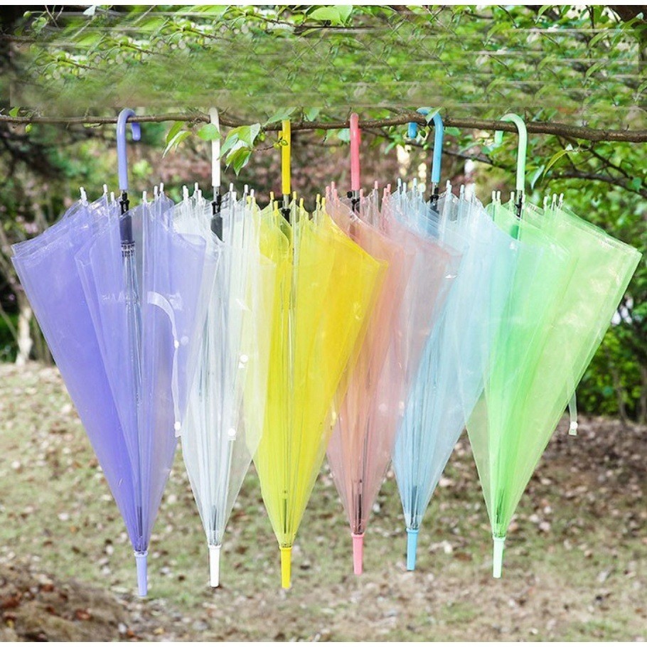 (2KG) SHENAR PAYUNG TRANSPARAN / PAYUNG HUJAN / PAYUNG TRANSPARAN POLOS / PAYUNG TRANSPARAN LIPAT/