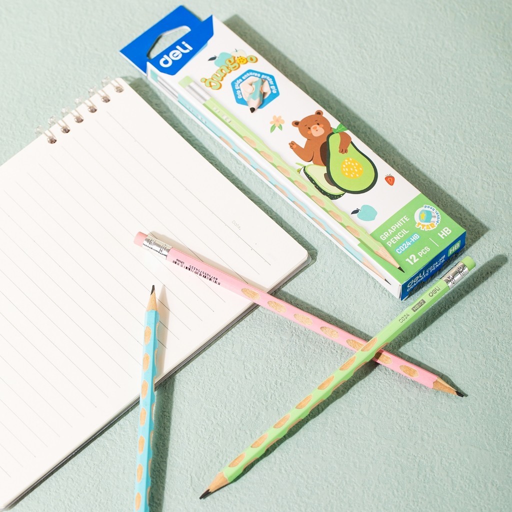 

DELI PENSIL KAYU / GRAPHITE PENCIL HB PRE-SHARPENED EC024
